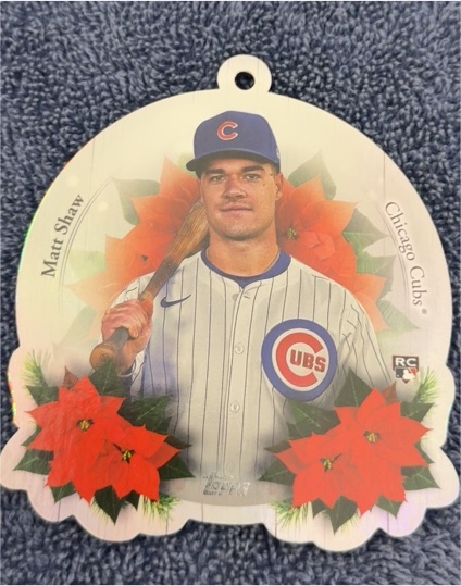2025 Topps Holiday #OO-9 Matt Shaw RC Ornament — front