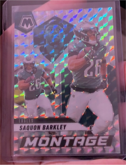 2021 Panini Mosaic #MONTAGE Saquon Barkley — front