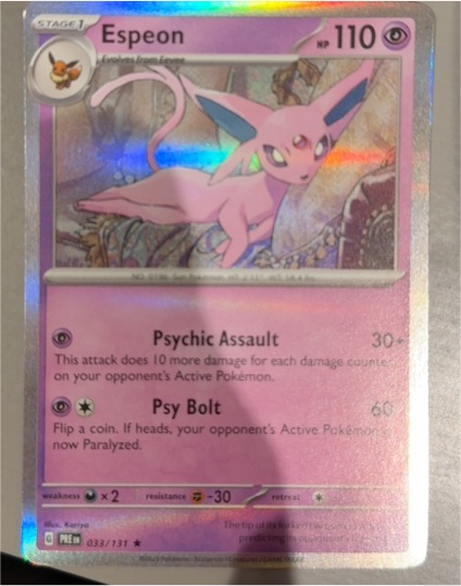 2019 Pokémon SV: Prismatic Evolutions #033 Espeon — front
