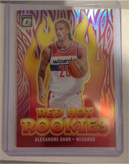 2024-25 Panini Donruss Optic #2 Alexandre Sarr Red Hot Rookies — front