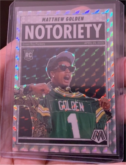 2025 Panini Mosaic #21 Matthew Golden Notoriety — front