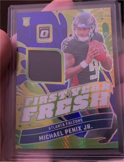 2024 Donruss Optic #FYF-MPJ Michael Penix Jr. First Year Fresh Patch — front