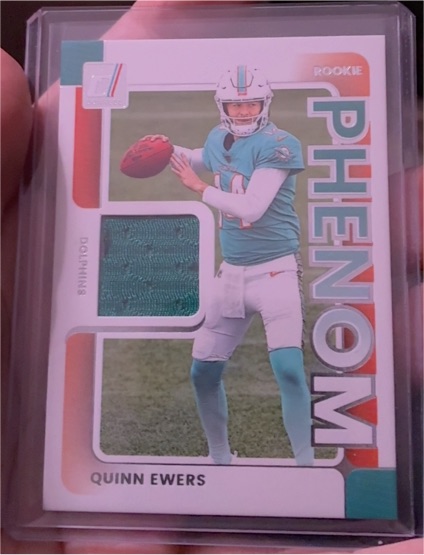 2025 Panini Donruss Rookie Phenom Patch #RPJ-QES Quinn Ewers — front
