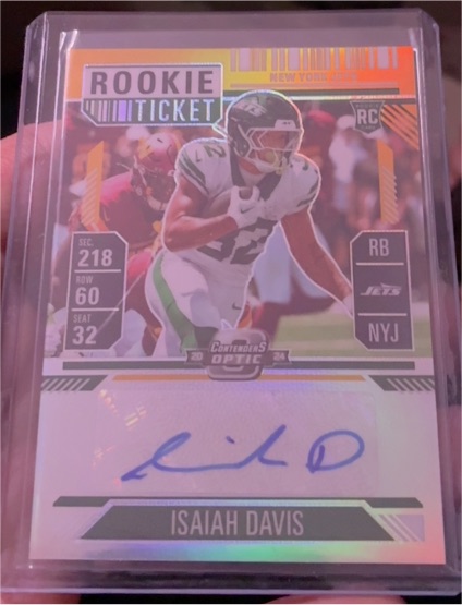 2024 Panini Contenders Optic Rookie Ticket Isaiah Davis — front