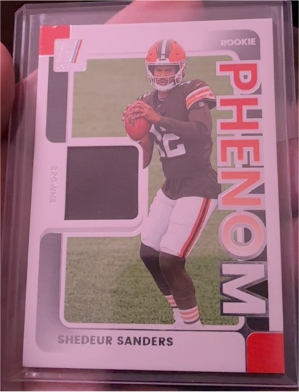 2025 Panini Donruss #RPJ-SSS Shedeur Sanders Rookie Phenom Jersey Patch — front