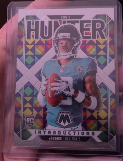 2025 Panini Mosaic #7 Travis Hunter Introductions — front