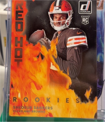 2025 Donruss #RHR-SDS Shedeur Sanders Red Hot Rookies — front