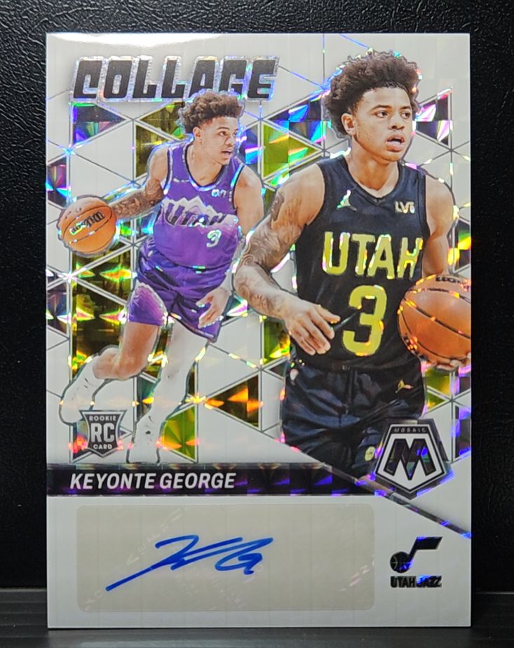 2023-24 Panini Mosaic Collage Keyonte George RC Auto — front