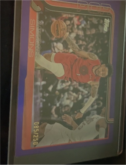 2025 Topps POP #Anfernee Simons — front