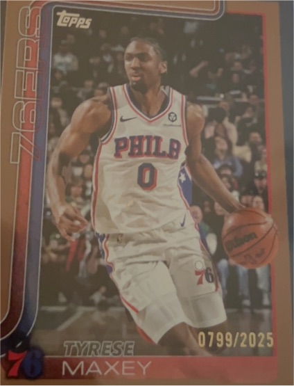2025-26 Topps #21 Tyrese Maxey — front