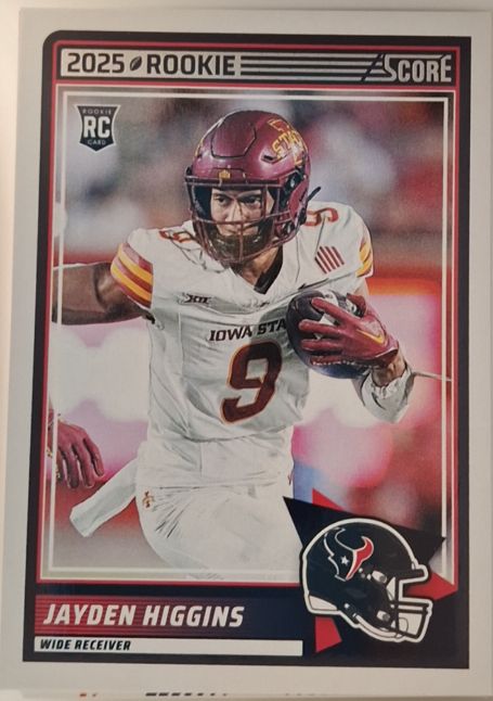 2025 Panini Score #55 Jayden Higgins — front