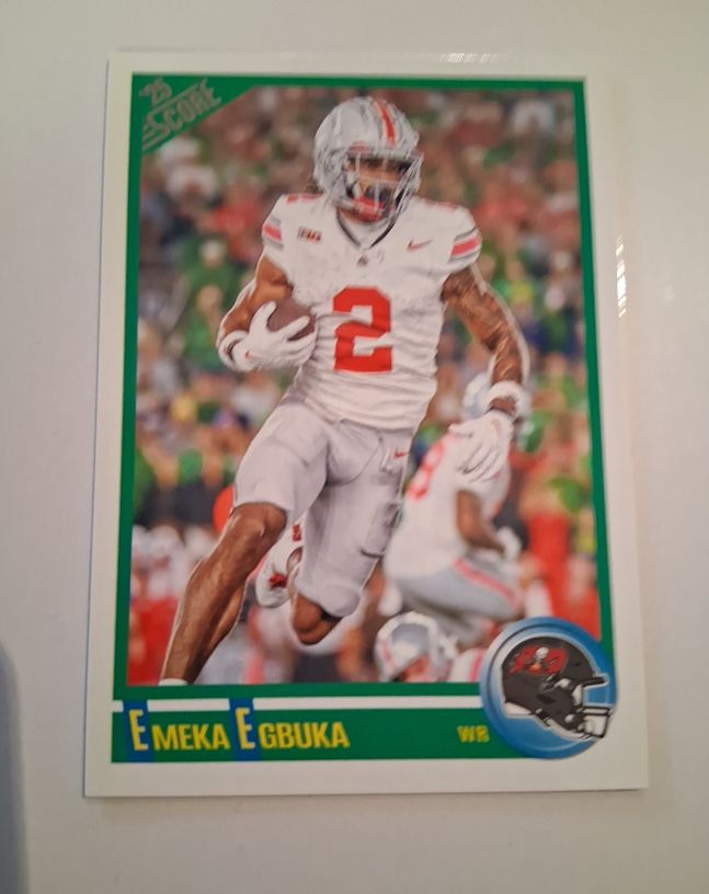 2025 Panini Score #8 Emeka Egbuka Anniversary Rookie — front