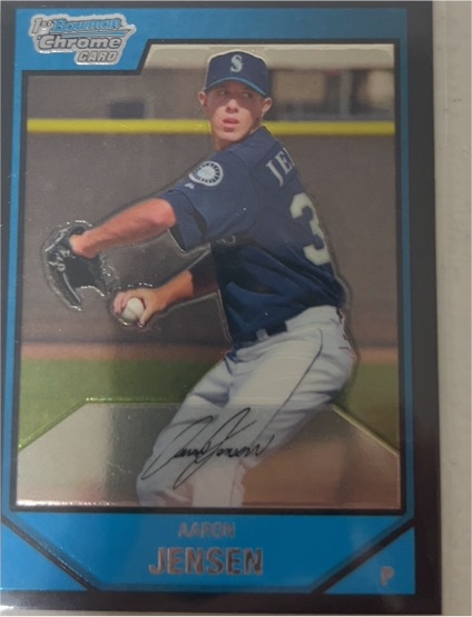 2007 Bowman Chrome Prospects #BC61 Aaron Jensen — front