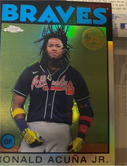 2021 Topps Chrome 35th Anniversary 1986 #86BC-3 Ronald Acuña Jr. — front