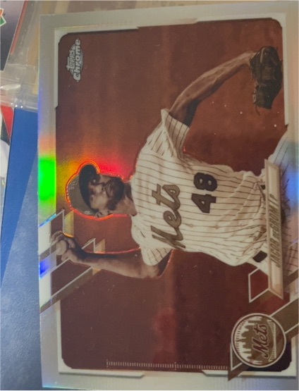 2021 Topps Chrome #12 Jacob deGrom Sepia Refractor — front