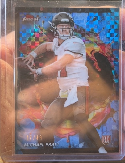 2024 Topps Finest #251 Michael Pratt Checkerboard Refractor — front
