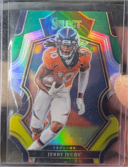 2022 Panini Select Premier Level Die-Cut Prizm #132 Jerry Jeudy — front