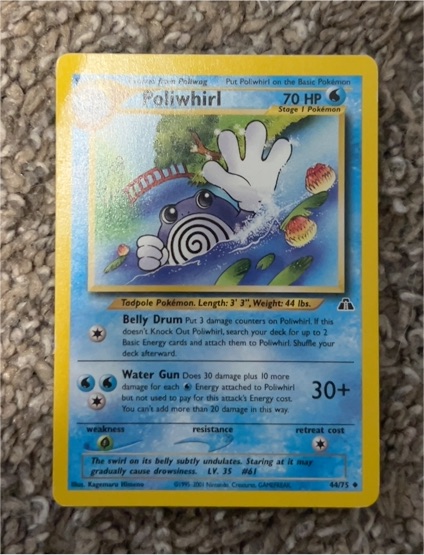 2001 Pokemon Neo Discovery #44 Poliwhirl — front