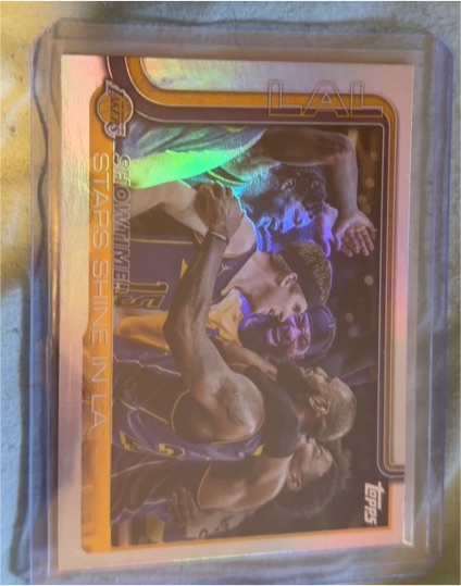 2025-26 Topps Basketball #293 Showtime Stars Shine in LA LeBron James — front