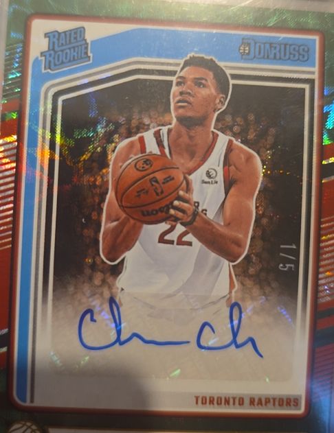 2024-25 Donruss #295 Ulrich Chomche Choice Red Rated Rookie Auto — front