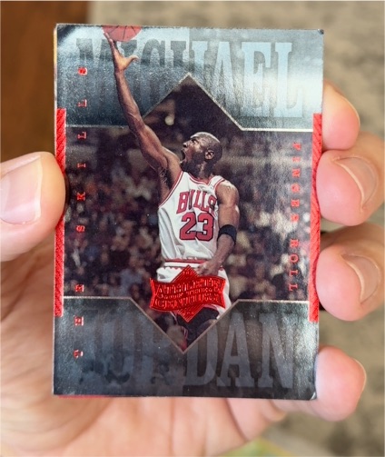 1999 Upper Deck Athlete of the Century #82 Michael Jordan Finger Roll — front
