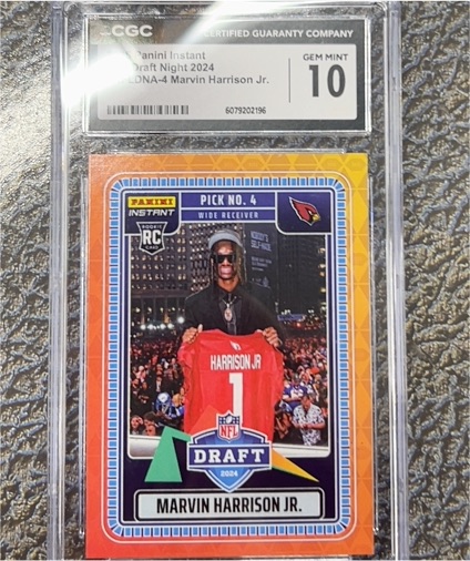 2024 Panini Instant NFL Draft Night #DNA-4 Marvin Harrison Jr. — front