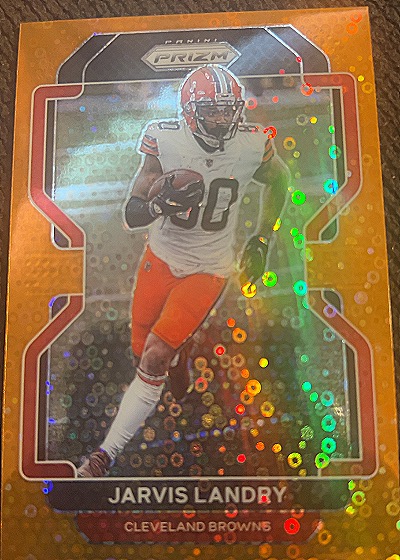 2020 Panini Prizm Orange Disco Prizm Jarvis Landry — front