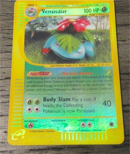 2002 Pokemon Expedition #30 Venusaur — front