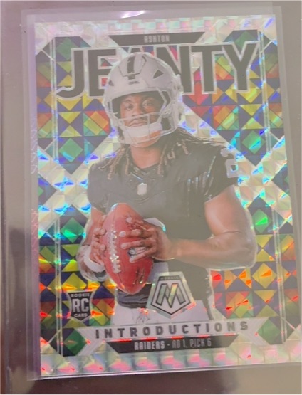 2025 Panini Mosaic #3 Ashton Jeanty Rookie Introductions — front