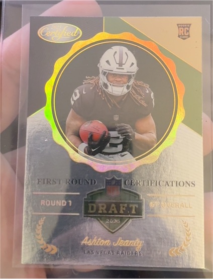 2025 Panini Certified First Round Certifications #Ashton Jeanty — front