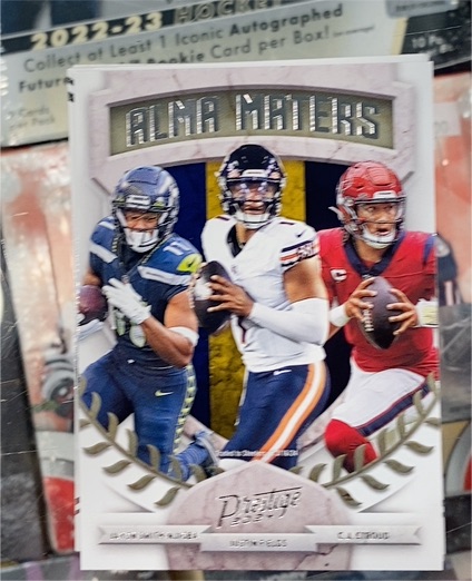 2024 Panini Prestige #3 Alma Maters Justin Fields / C.J. Stroud / Jaxon Smith-Njigba — front