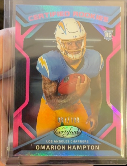 2025 Panini Certified #CRK-OHN Omarion Hampton — front