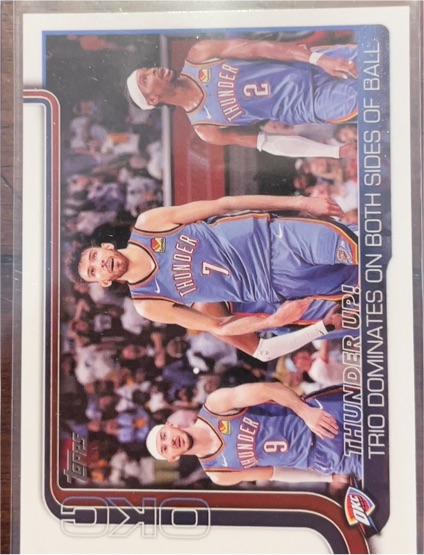 2025-26 Topps #288 Thunder Up!: Trio Dominates On Both Sides Of Ball — front