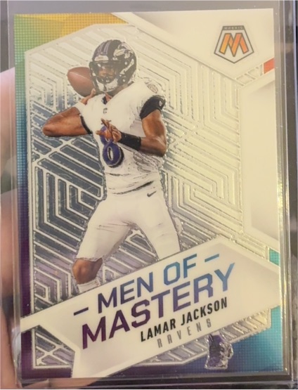 2025 Panini Mosaic Men of Mastery #9 Lamar Jackson — front