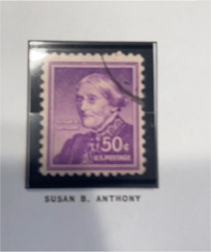 1955 USPS #1051 Susan B. Anthony 50 Cent Stamp — front
