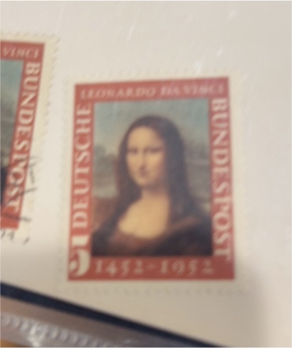 1952 Deutsche Bundespost #687 Mona Lisa Leonardo da Vinci — front