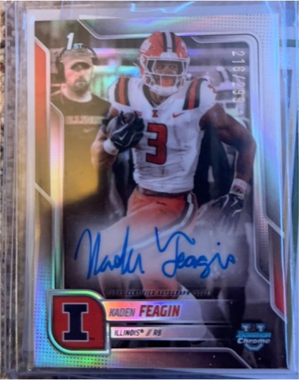 2025 Bowman Chrome University #BCA-KF Kaden Feagin — front