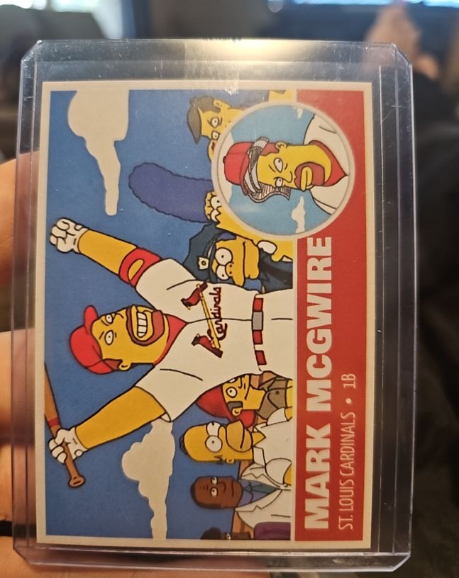 1990 The Simpsons Mark McGwire St. Louis Cardinals — front