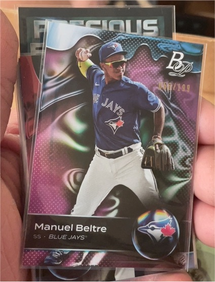 2023 Bowman Platinum #TOP-78 Manuel Beltre — front