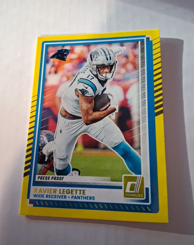 2025 Panini Donruss #240 Xavier Legette Press Proof Yellow — front