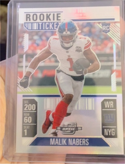 2024 Panini Contenders Optic #86 Malik Nabers Rookie Ticket — front
