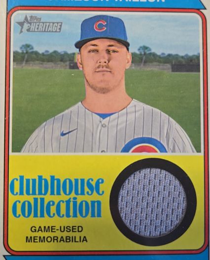 2023 Topps Heritage High Number Clubhouse Collection Relic #CCR-JT Jameson Taillon — front