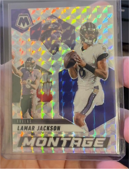 2023 Panini Mosaic Lamar Jackson Montage — front