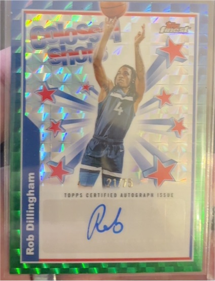 2024-25 Topps Finest #BSA-RD Rob Dillingham Colossal Shots Geometric Auto — front