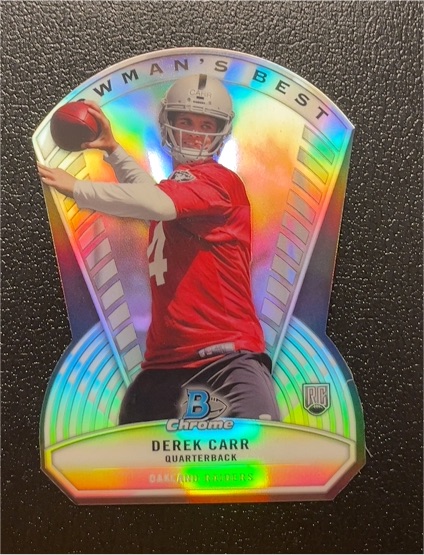 2014 Bowman Chrome Bowman's Best Die Cut #BB-DC Derek Carr — front