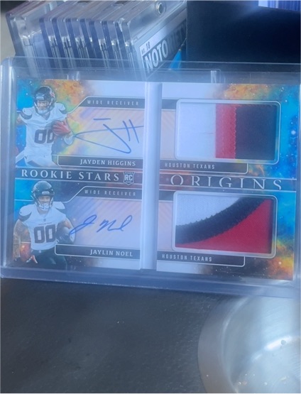 2024 Panini Origins Rookie Stars Dual Patch Signatures Jayden Higgins Jaylin Noel — front
