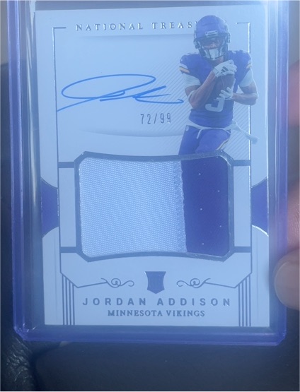 2023 Panini National Treasures #72 Jordan Addison — front