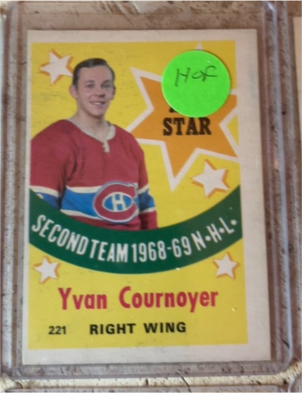 1969-70 O-Pee-Chee #221 Yvan Cournoyer All Star — front
