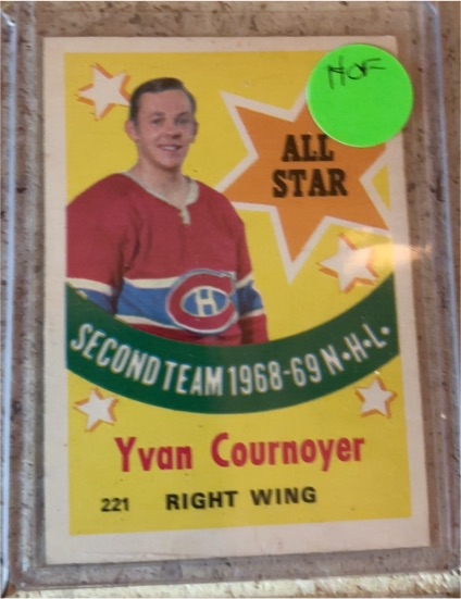1969-70 O-Pee-Chee #221 Yvan Cournoyer All Star — front