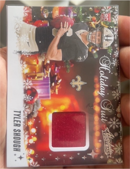 2025 Panini Absolute Holiday Suit #HS-TSA Tyler Shough Patch RC — front
